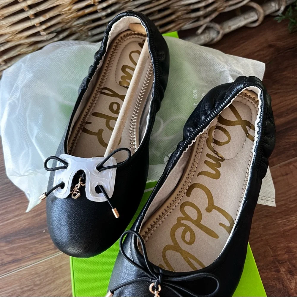 Sam Edelman girls Felicia mini ballet black  flats. NIB - Picture 4 of 5